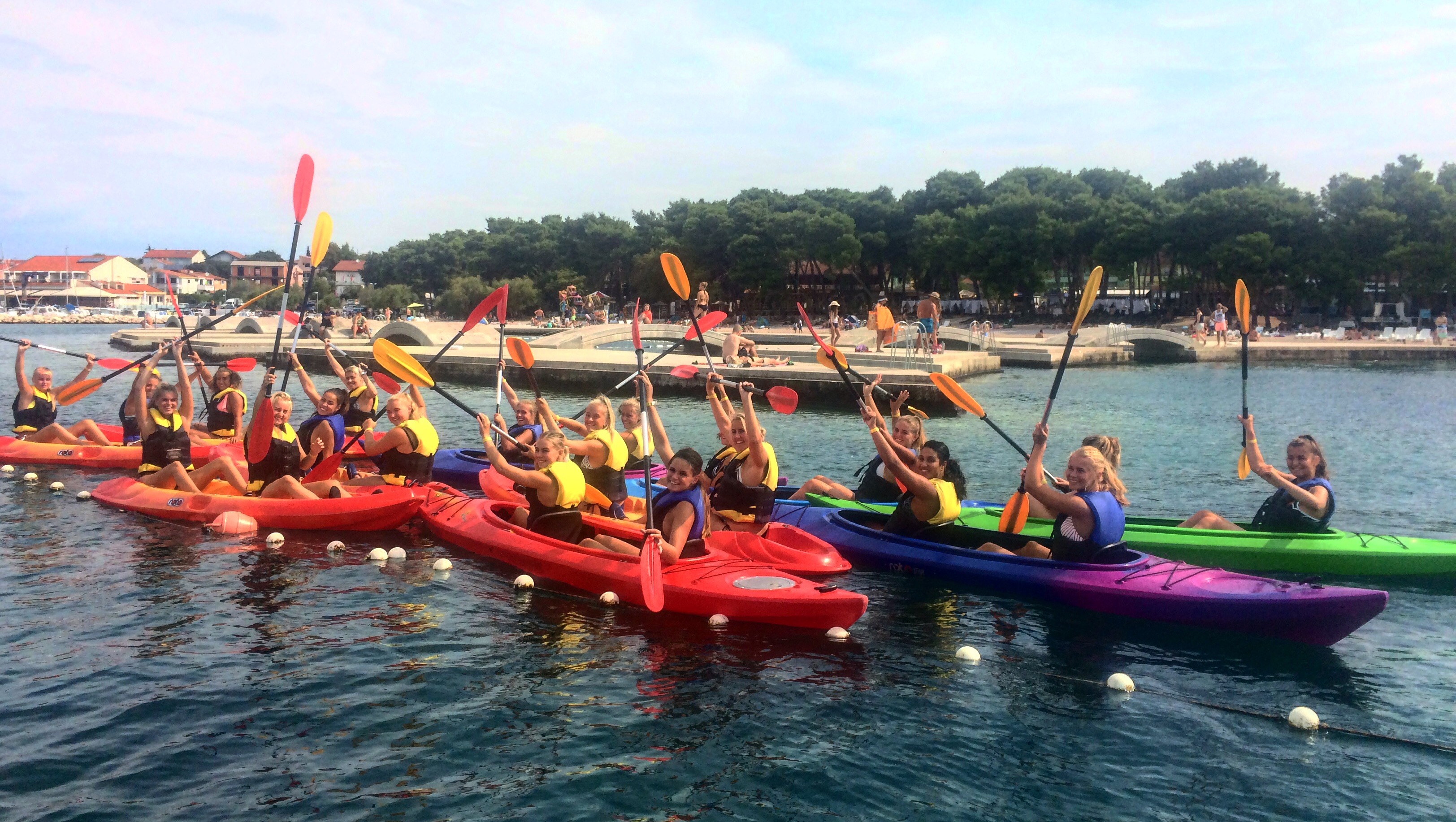 Bluewind Adventure's kayaks waiting to be taken on an adventure